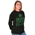 thumbnail image 4 of Irish Swag St Patrick's Day Shamrock Long Sleeve TShirt Men Women Brisco Brands S, 4 of 6