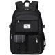 thumbnail image 1 of Mochila escolar para adolescentes y niñas, mochila impermeable para estudiantes, mochila de viaje informal, 18 pulgadas (cuadros negros) (hy), 1 of 4