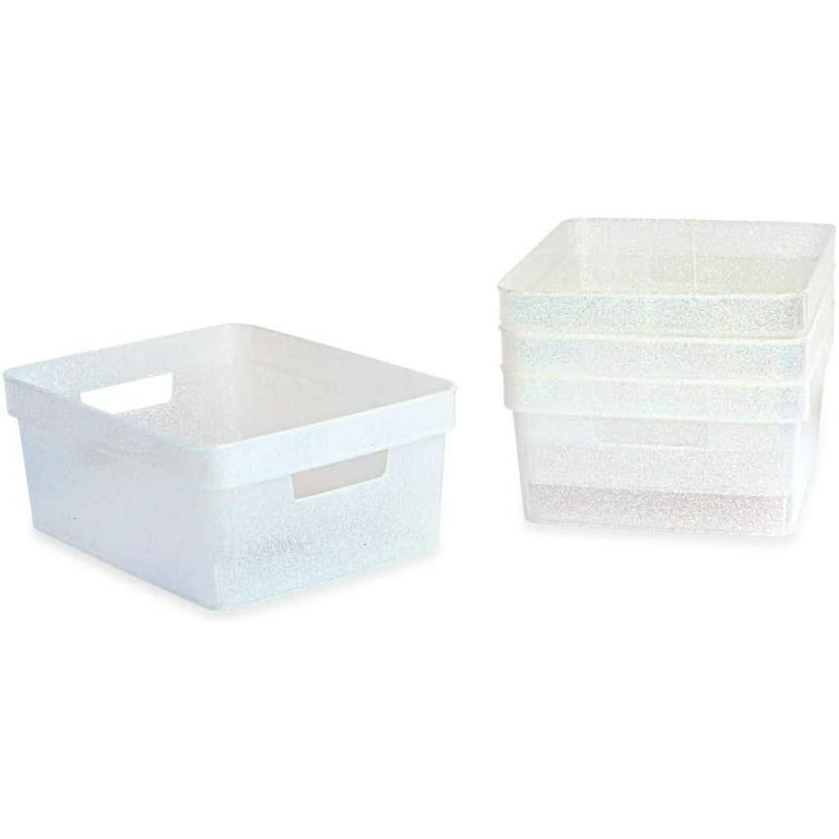 Isaac Jacobs Medium Glitter Storage Bin (14” x 11.5” x 5.5”) Set w/Cut –  Isaac Jacobs International