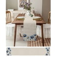 thumbnail image 6 of Table Runner Dresser Scarf 13 x 72 Inch Blue Daisy Flowers Spring Watercolor Floral Linen Background Table Runners Non-Slip Heat Kitchen Dining Table Decor for Indoor Outdoor Home Party Decoration, 6 of 7
