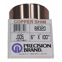 Precision Brand Shim Stock,Roll,Copper,0.0100 In,6 In 68450