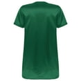 thumbnail image 6 of inhzoy Mens Satin Pajamas Short Sleeve Silk Nightshirt V Neck Nightwear Nightgowns Dark Green M, 6 of 9