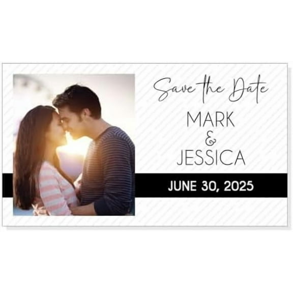 Save the Date Classic Black and White Wedding Magnets with Photo (set of 30)$$Home Decor, Kitchen, & Other