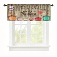thumbnail image 2 of Rdsfhsp Kitchen Window Valance Curtain, Cooking Quote Pattern Decorative Rod Pocket Short Curtain for Farmhouse Home Decor, 2 of 5