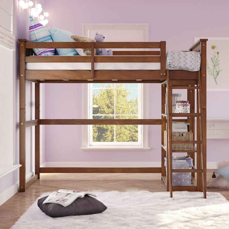 Better homes & gardens kane twin loft bed with bookcase storage outlet