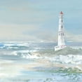 thumbnail image 2 of Lera 12x12 Gold Ornate Wood Framed with Double Matting Museum Art Print Titled - Blue Ocean Lighthouse, 2 of 4