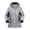 Gray, variant on Women's Winter Ski Jacket with Zip-Off Hood,Retro Indigo Starbursts,L