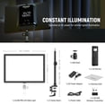 thumbnail image 2 of NEEWER 25W 12.9" Streaming Key Light with Desk Stand/2.4G Remote/USB Transmitter, PC/Mac APP Control Dimmable Edge Lit Video Panel Light wit, 2 of 9
