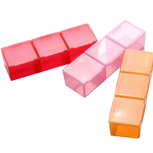 MasteelfCA 1Pc 21 Grids Pill Storage Box Plastic Jewelry Holder Ornament Container Decoration for Home
