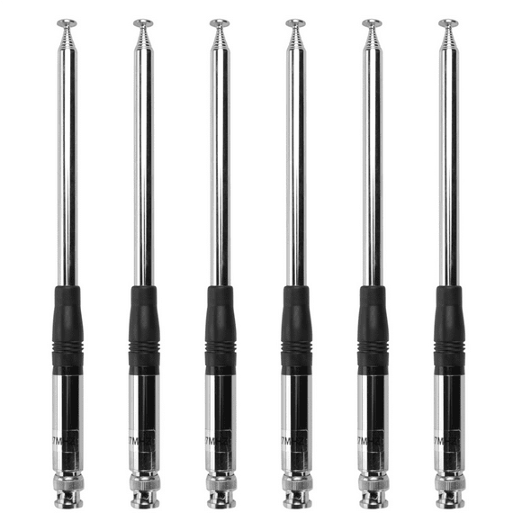 6X 27Mhz Antenna 9-Inch to 51-Inch Telescopic/Rod HT Antennas for CB Handheld/Portable Radio with BNC Connector