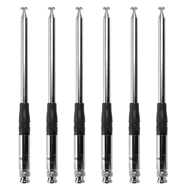 6X 27Mhz Antenna 9-Inch to 51-Inch Telescopic/Rod HT Antennas for CB Handheld/Portable Radio with BNC Connector