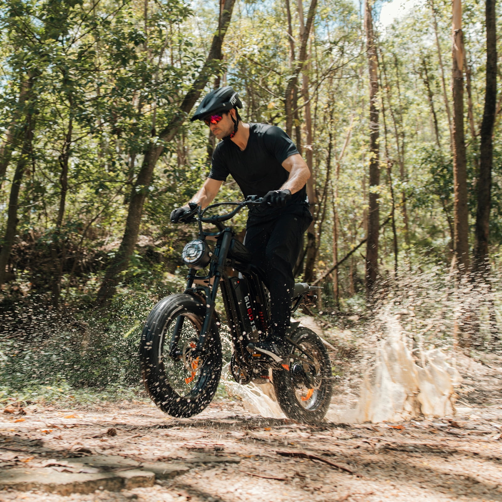 GugoIs 20" 4.0 Fat Tire Electric Bike for Adults, 1000W Peak Electric Dirt Bike, 48V 15.6Ah Battery E-Mountain Bicycle, Full Suspension, USB-A, off-road Ebike, UL2849