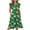 Leaf Green, variant on Yuyamidu V Neck Dress for Women St Patricks Day Dresses for Women Plus Size Stylish Flutter Ruffle Sleeve Tiered Swing Midi Dress in Green, Flowy and Casual, Size S