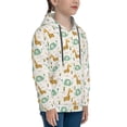 thumbnail image 3 of Lsque Giraffe And Elephant Patten Youth Hoodie Sweatshirt Pullover with Kangaroo Pocket Boys and Girls Hoodie Warm Hoodie for Kids-X-Large, 3 of 6