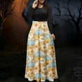 thumbnail image 6 of LEKWK Halloween Dresses for Women Graphic Print Long Sleeve Maxi Dress Crewneck Vintage Funny Holiday Party Cosplay Medieval Dress, 6 of 6