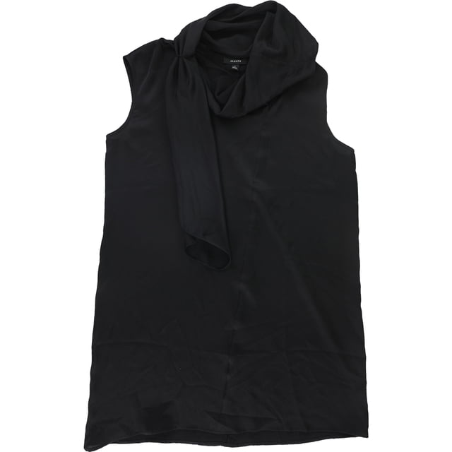 Alfani Womens Solid Tunic Blouse, black, L
