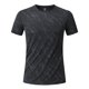 thumbnail image 4 of Ceisia Men's Athletic Textured T-shirt Short Sleeve Round Neck Quick Dry Slim Fit Outdoor Climbing Running Casual Tee Tops Slim Fit Black M Gifts, 4 of 8