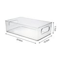 thumbnail image 7 of Cheers.US Refrigerator Organizer Bins, Organizer Bins Stackable Fridge Organizers with Cutout Handles for Freezer, Kitchen, Countertops, Cabinets - Clear Pantry Food Storage Rack, 7 of 7