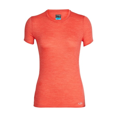 Icebreaker Women's Merino Cool-Lite Amplify Crewe T-Shirt Ember Heather S