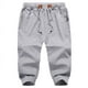 thumbnail image 2 of Pantalones cortos deportivos casuales de algodón con cordón y cremallera y 3 bolsillos para hombre, 2 of 2
