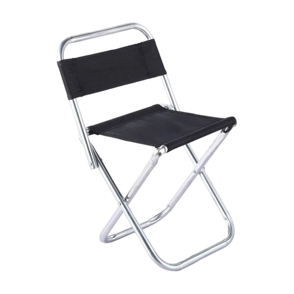 Sahpxhe Folding Chair Outdoor Camping Chairs Beach Chair with Backrest,Portable Metal Frame Rest Chair for Camping,Fishing,Bbq,Travel Black