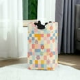 thumbnail image 6 of Yayeee Freestanding Laundry Hamper with Handle Collapsible Large Storage Basket for Clothes, Pink Floral, 6 of 7
