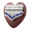 thumbnail image 4 of 17 llaves  Piano madera percusión instrumento Musical regalo Corazón marrón perfke piano de pulgar kalimba, 4 of 6