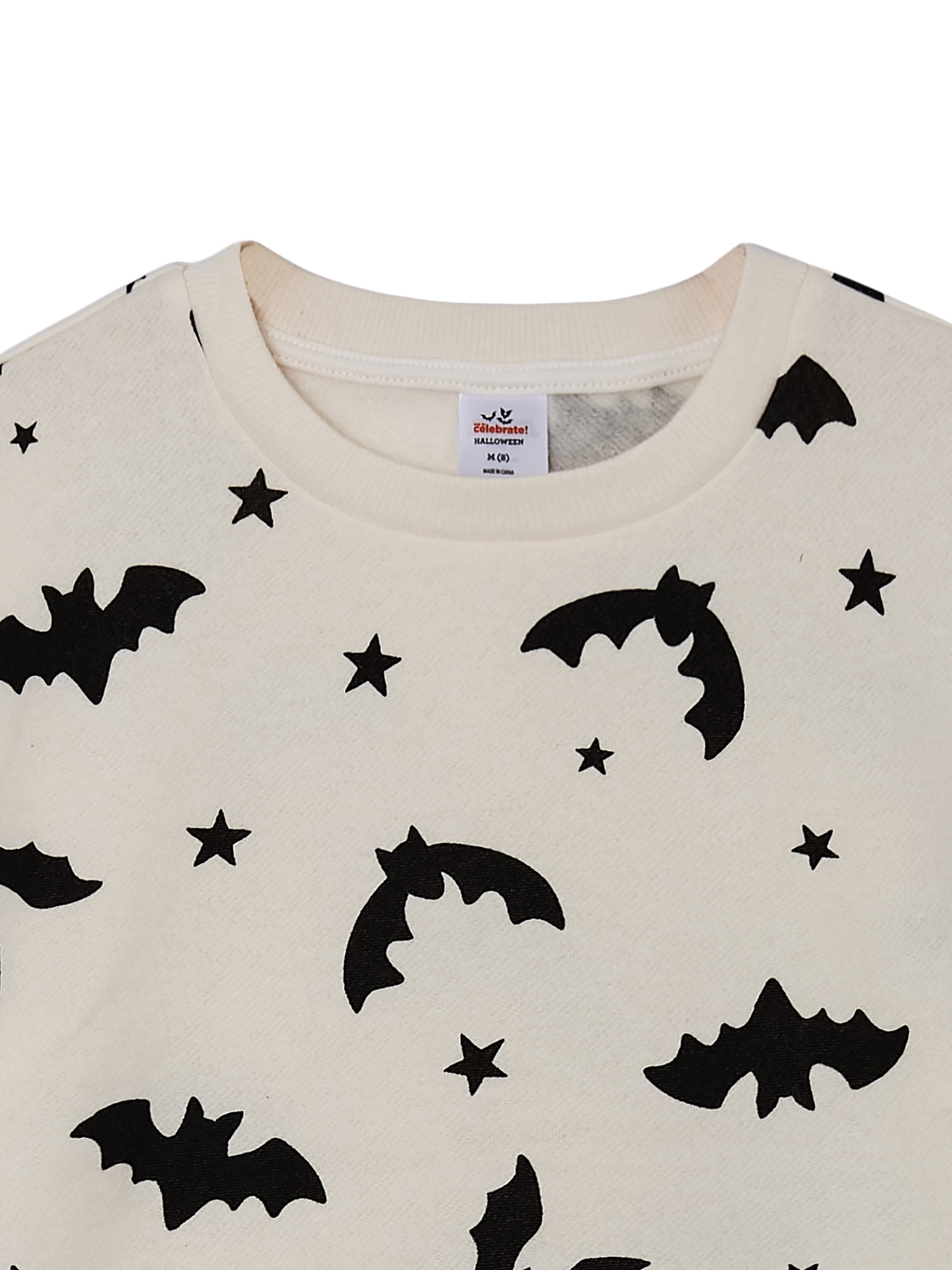 Way to Celebrate Girls Halloween Fleece Sweatshirt, Sizes 4-18