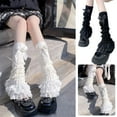 thumbnail image 3 of Lolita Leggings for Women Sweet White Lace Mid Length Socks for Women Lot T, 3 of 9