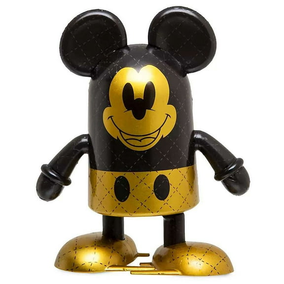 Disney Shufflerz Mickey Mouse Walking Figure (Black & Gold Crisscross Pattern)