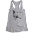 thumbnail image 1 of Stay Coo Tank Top, Ladies Racerback Tank Top, Funny Pidgeon Tank, Cute Bird Saying, Cool Bird Tank, Heather Gray, X-Large, 1 of 3