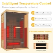 Erinnyees 1-2 Person Infrared Sauna, Wooden Home Sauna