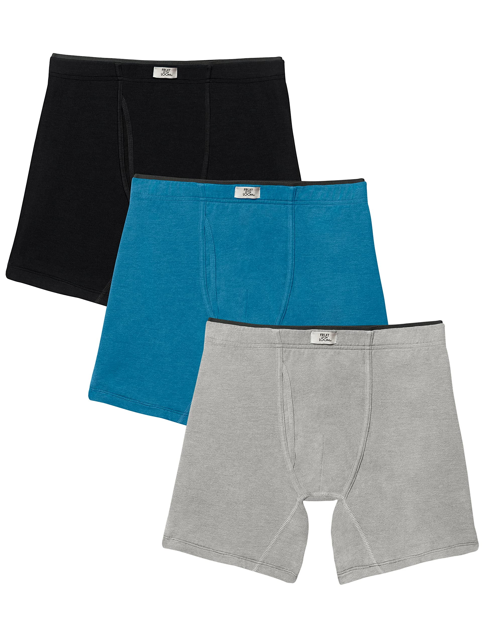 Fruit Of The Loom 360 Stretch Coolsoft Mens 4 Pack Boxer Briefs Stc4bb1j, Color: Black Gray - View #7