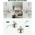 thumbnail image 4 of Satin Nickel Door Handle Interior Brushed Nickel Passage Door Lever for Hall and Closet Keyless Door Lock Set Reversible for Left Right Sided Doors Leverset Handleset, 4 of 7