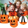 thumbnail image 7 of Nmdmisc LED Light Halloween Bags Pumpkin Bucket Light up Halloween Bags with Pumpkin Smile Face Reusable Bucket for Kids Halloween Supplies Favors (12 * 10 inches), 7 of 7