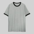 thumbnail image 2 of Chbgutlmr Summer Mens T Shirts Casual Crewneck Blouses Loose Short Sleeve Comfy Drop Shoulder Shirts, 2 of 6