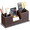 Brown, variant on KINGFOM Home Office Supplies Desk Organizer PU Leather Storage Box Caddy Pen Holder 4 Divided Compartments for Business Card Remote Control Cellphone Pen Container Cosmetics Collection Holder (Black)