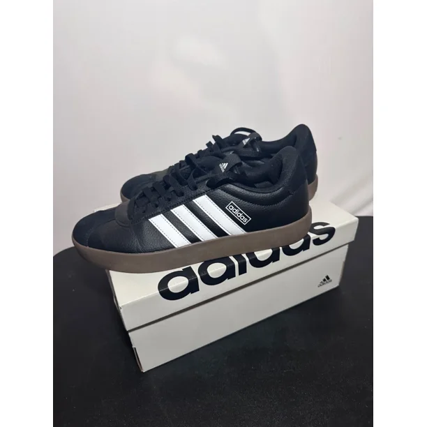Adi-das VL Court 3.0 Skateboard Shoes Low Top Size 8.5 Black/White