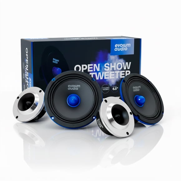Kit Bocinas Medios Rangos 6.5" + Bocinas Tweeter 4" - Evolum Audio