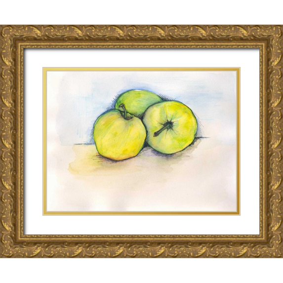 Seay, Anne 14x11 Gold Ornate Wood Framed with Double Matting Museum Art Print Titled - Apples