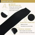 thumbnail image 2 of Hair Extensions Real Human Hair 100% Remy Natural Tape In Extensions Straight Tape in Hair Extensions Human Hair Seamless 20pcs/pack 22inch, 2 of 6