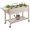 Natural, variant on Raised Garden Bed with 8 Grow Grids, Wooden Outdoor Plant Box Stand with Folding Side Table and Wheels, 49" x 21" x 34", for Vegetables, Flowers, Herbs, Brown