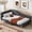 Grey, variant on Solid and Stable Twin Size Upholstered Daybed with Headboard and Armrest, Support Legs (Grey)