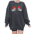 thumbnail image 1 of Blusa de manga larga suelta con estampado de moda para mujer, blusas informales con cuello redondo, sudaderas con capucha Pompotops  FGAJ4400, 1 of 4