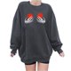 thumbnail image 1 of Blusa de manga larga suelta con estampado de moda para mujer, blusas informales con cuello redondo, sudaderas con capucha Pompotops FGAJ4403, 1 of 4