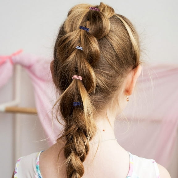 Raindrops 24Pcs Braided Hair Ties Set Soft Elastic Bands for Hair Styling Multi Color