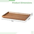 thumbnail image 4 of Black Walnut Wood Rectangular Tray, Smooth Surface, 9.84 x 5.91 x 0.87 in / 25 x 15 x 2.2 cm, Multi-Functional Tea, Fruit, Vanity Tray for Bathroom, Living Room, Bedroom, Great for Home Decor, 4 of 5