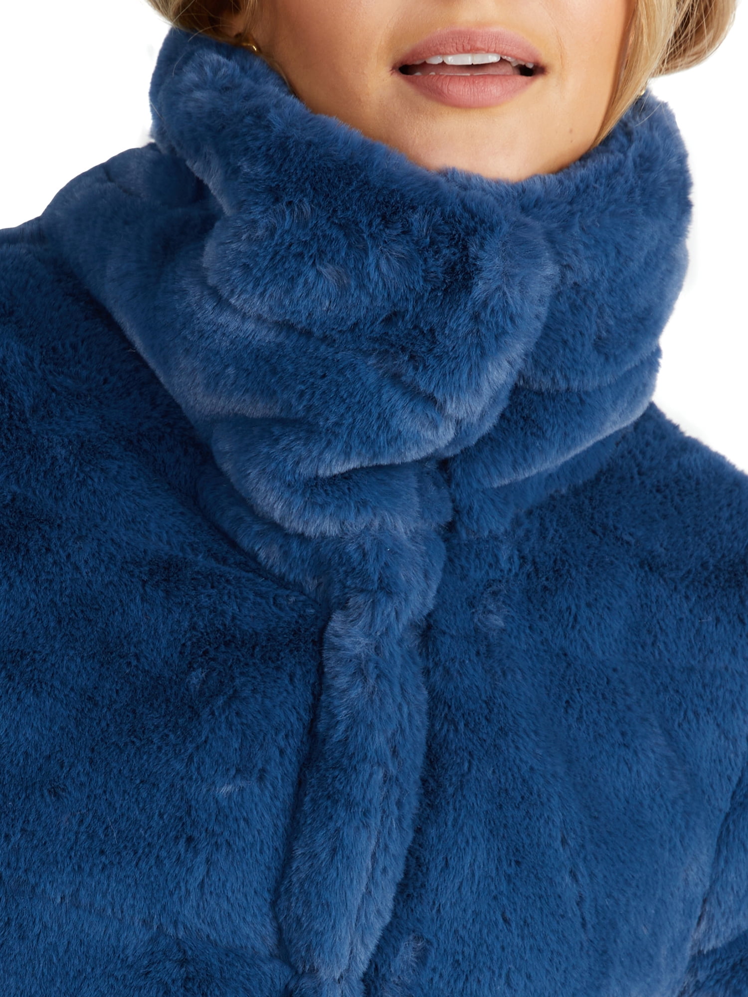 NVLT Women's Full Length Faux Fur Puffer