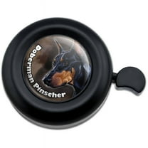 Black Doberman Pinscher Dog Pet Bicycle Handlebar Bike Bell