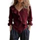 thumbnail image 1 of Camisetas de Cuello en V de Manga Larga para las Mujeres Blusa de Ruffle Casual Camiseta de Trabajo Tops, Tops de Manga Larga de Moda para las Mujeres 2025 Pullover Suelto, 1 of 6